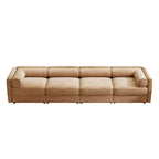 Modular Sectional Sofa with Storage, Cylindrical Backrest and Armrests