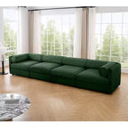 Modular Sectional Sofa with Storage, Cylindrical Backrest and Armrests