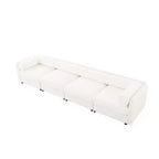 Modular Sectional Sofa with Storage, Cylindrical Backrest and Armrests