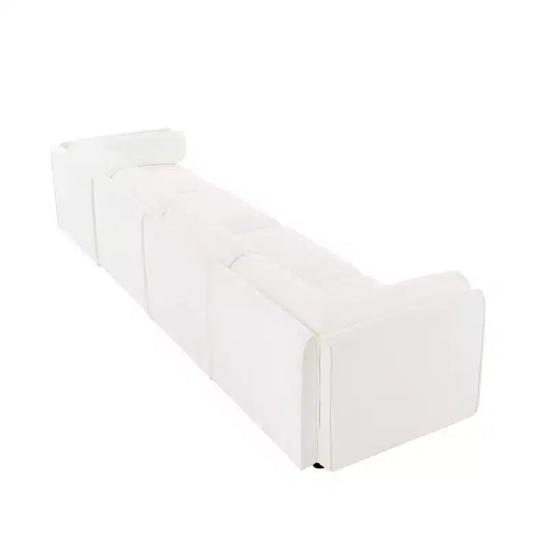 Modular Sectional Sofa with Storage, Cylindrical Backrest and Armrests