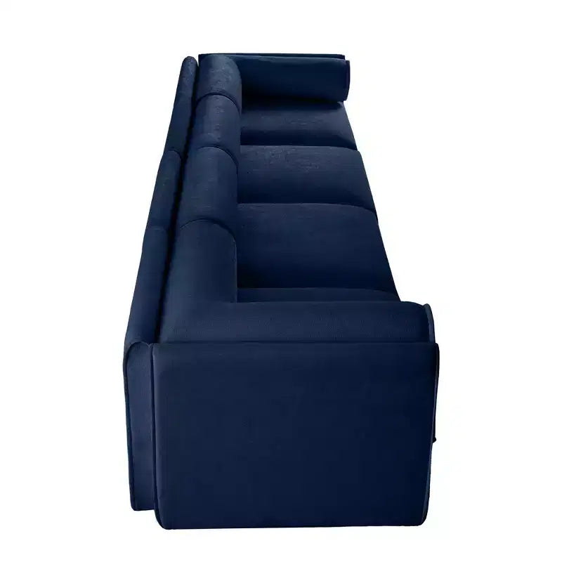 Modular Sectional Sofa with Storage, Cylindrical Backrest and Armrests