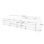Modular Sectional Sofa with Storage, Cylindrical Backrest and Armrests