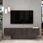 Floating TV Stand Wall Mount for Large TVs up to 80 Inch, Black