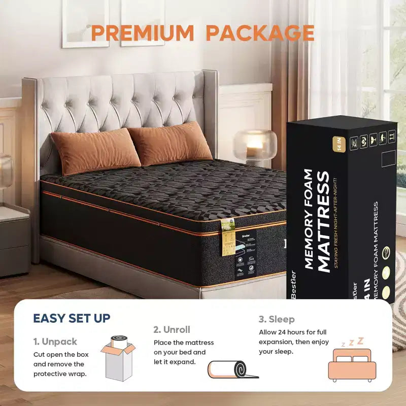 14 Inch Cooling Gel Memory Foam Mattress in a Box