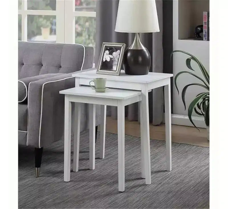 Three-Tier End Table with Storage Drawer and Open Shelves