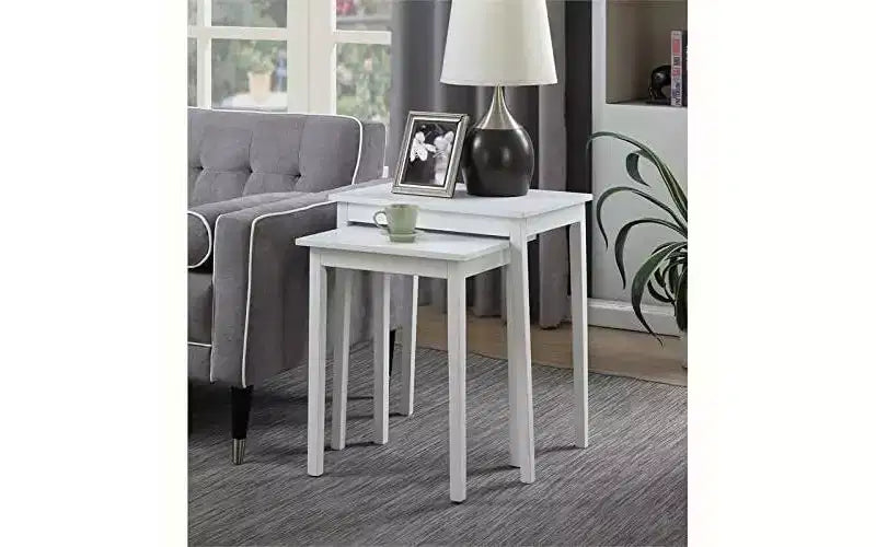 Three-Tier End Table with Storage Drawer and Open Shelves