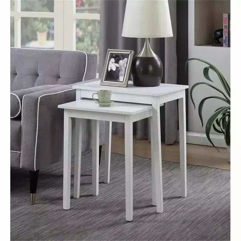 Three-Tier End Table with Storage Drawer and Open Shelves