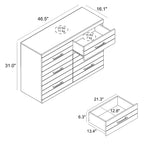 6-Drawer Dresser with Interlock System - Knotty Oak
