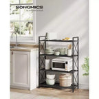 3-Tier Rolling Storage Cart with Wire Mesh Shelves and Locking Casters