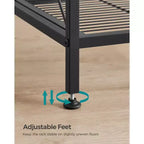 3-Tier Rolling Storage Cart with Wire Mesh Shelves and Locking Casters