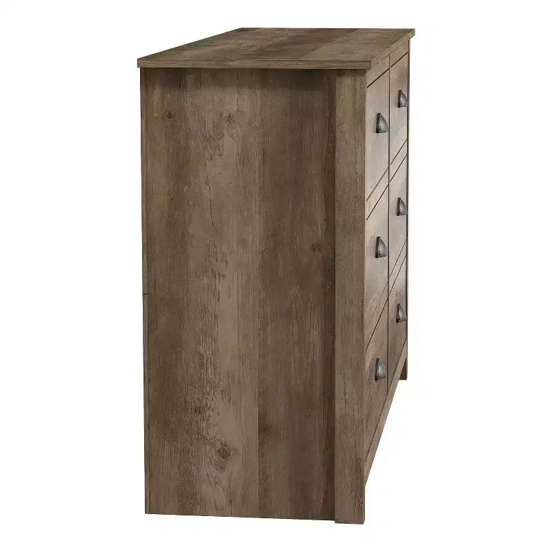 6-Drawer Dresser with Interlock System - Knotty Oak