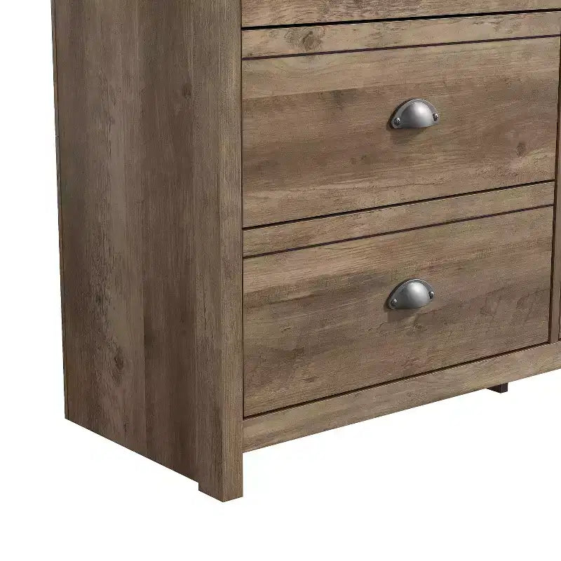 6-Drawer Dresser with Interlock System - Knotty Oak