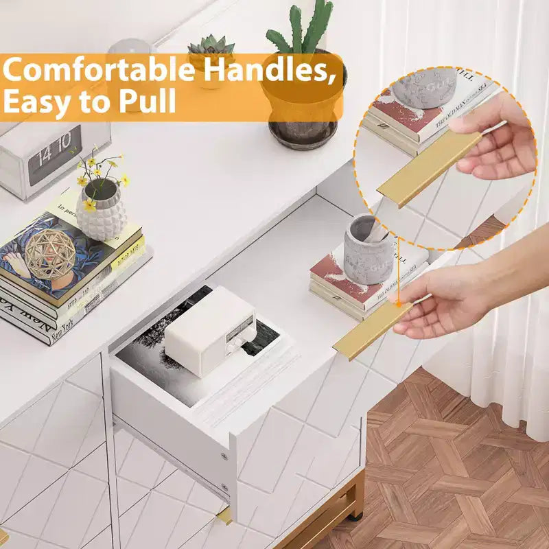 8-Drawer Dresser with Metal Handles