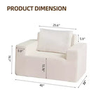 Foam Bean Bag Sofa with Pillow – For Living Room, Bedroom or Gaming Area