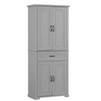Tall Storage Cabinet with 4 Doors, 1 Drawer and Adjustable Shelves