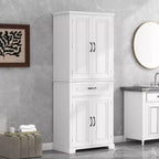 Tall Storage Cabinet with 4 Doors, 1 Drawer and Adjustable Shelves