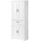 Tall Storage Cabinet with 4 Doors, 1 Drawer and Adjustable Shelves