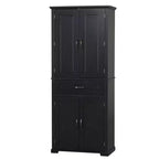 Tall Storage Cabinet with 4 Doors, 1 Drawer and Adjustable Shelves