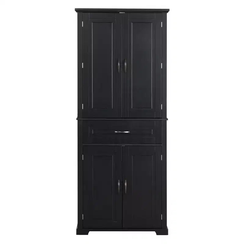 Tall Storage Cabinet with 4 Doors, 1 Drawer and Adjustable Shelves
