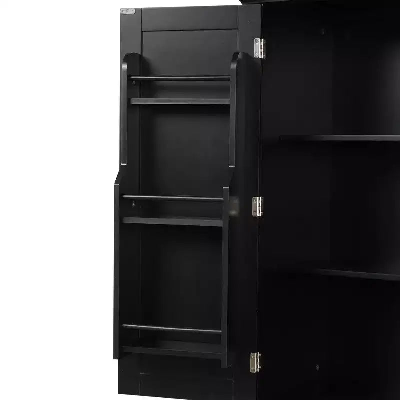 Tall Storage Cabinet with 4 Doors, 1 Drawer and Adjustable Shelves
