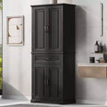 Tall Storage Cabinet with 4 Doors, 1 Drawer and Adjustable Shelves
