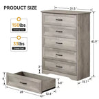 Modern 5/6-Drawer Dresser – Versatile Storage Chest for Bedroom, Closet & Living Room