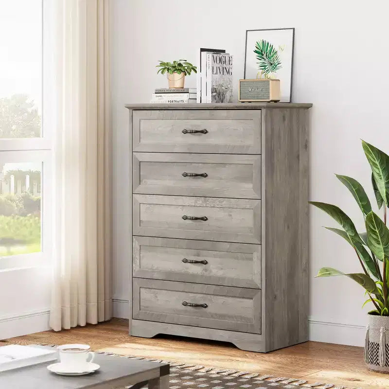 Modern 5/6-Drawer Dresser – Versatile Storage Chest for Bedroom, Closet & Living Room