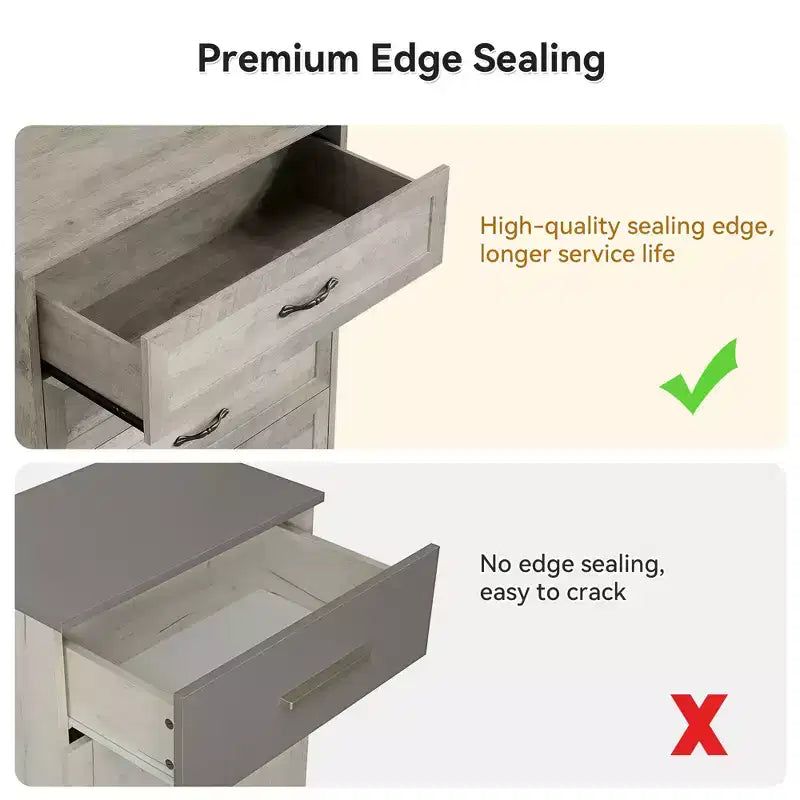 Modern 5/6-Drawer Dresser – Versatile Storage Chest for Bedroom, Closet & Living Room