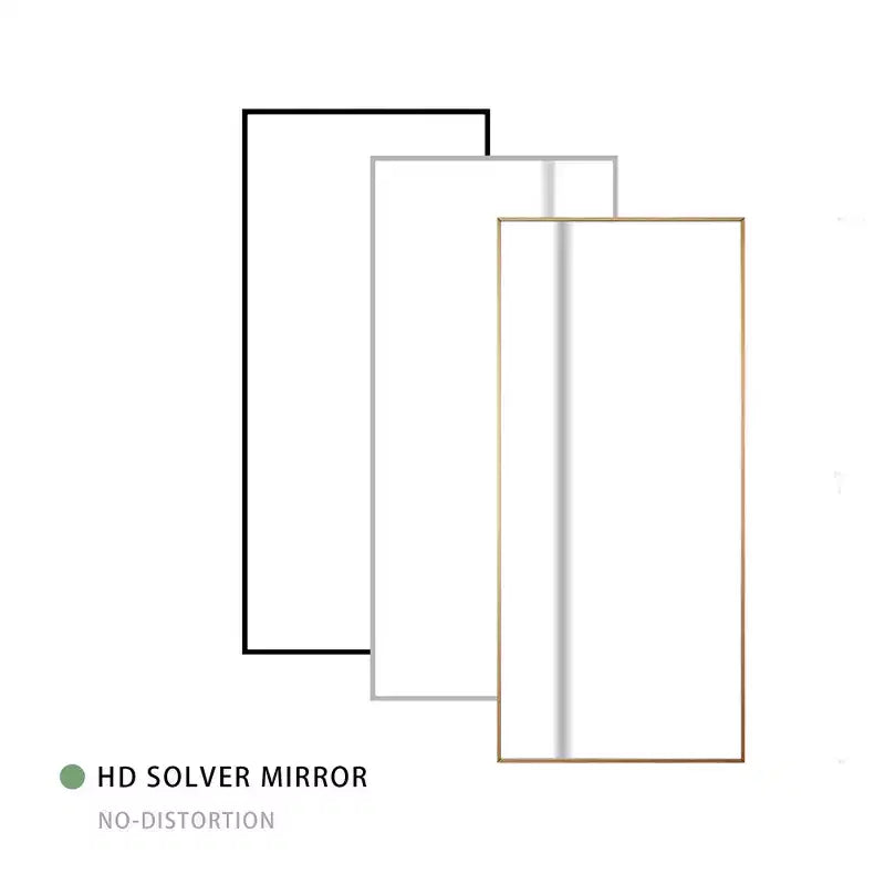 Full-Length Aluminum Alloy Floor Mirror with Stand