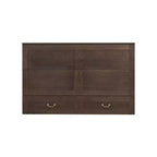 Solid Wood Frame Queen Murphy Bed with 2 Storage Drawers