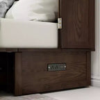 Solid Wood Frame Queen Murphy Bed with 2 Storage Drawers