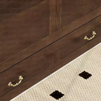 Solid Wood Frame Queen Murphy Bed with 2 Storage Drawers