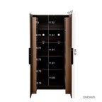 62.99'' Tall Kitchen Pantry Cabinet with 2 Doors and Shelves