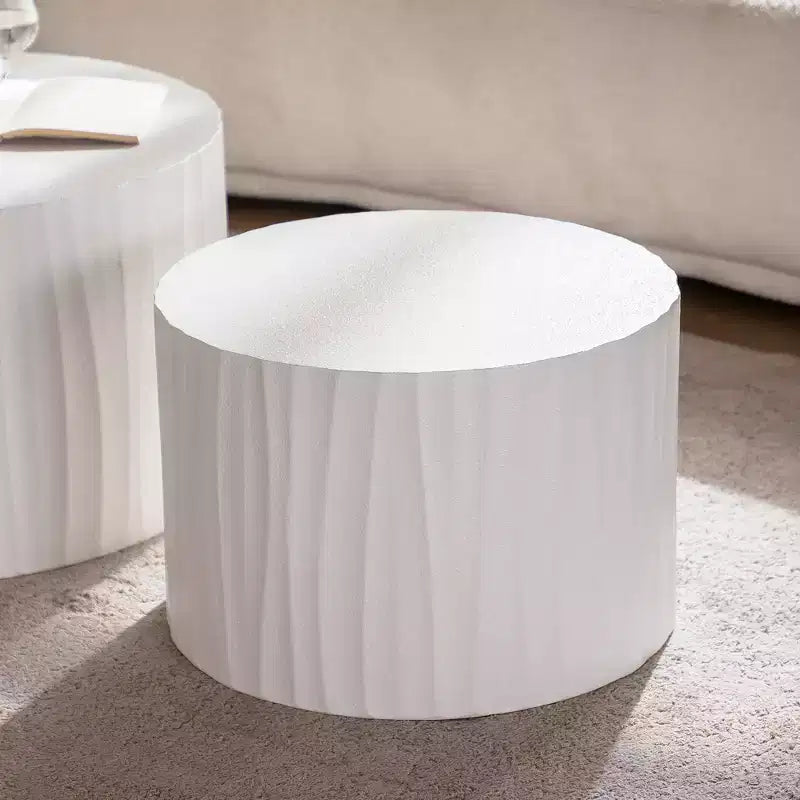 2-Piece Round Wood Coffee Table Set