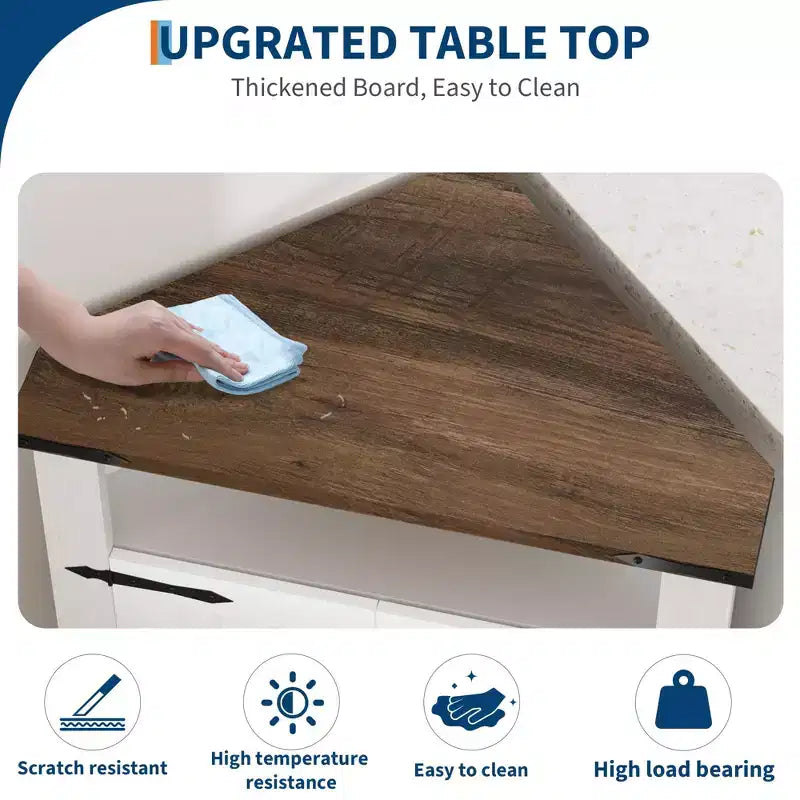 22-Inch Triangle Corner Cabinet for Bathroom, Kitchen, and Living Room