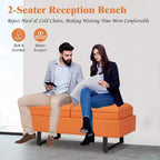 Reception Chairs Entryway Bench - Waiting Room Chair with PU Leather