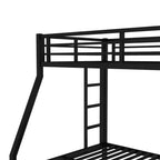 Metal Bunk Bed with Trundle – Twin over Full with Guardrail and Ladder
