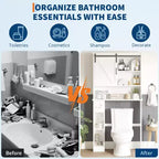 Over-Toilet Storage Cabinet with Adjustable Shelves and Toilet Paper Holder